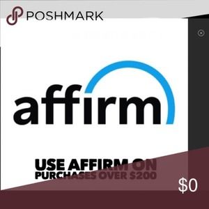 USE AFFIRM ON ITEMS OVER $200